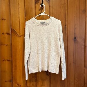 Something Navy Women’s Beige Ribbed Sweater Size M